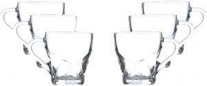 Blinkmax Mug Set, 6 Pieces, 230 ml - Clear