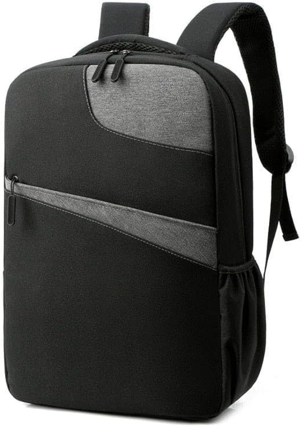 USB Charging Port Travel Laptop Backpack - Black Grey