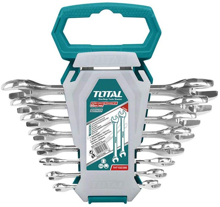 Total THT102386 Wrench Set, Size (6:22) ml, 8 Pieces - Silver