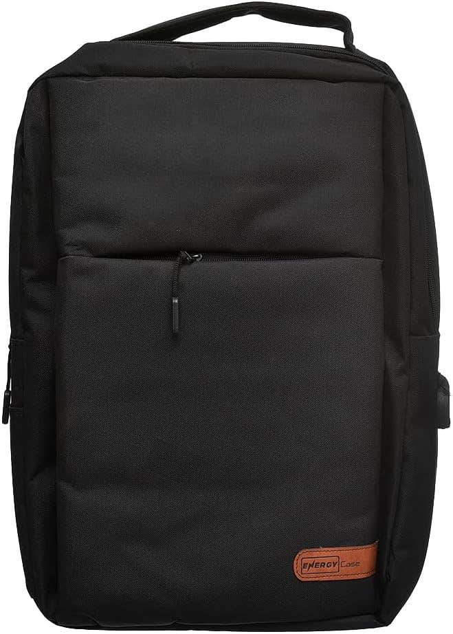 Fabric Travel Laptop Backpack - Black