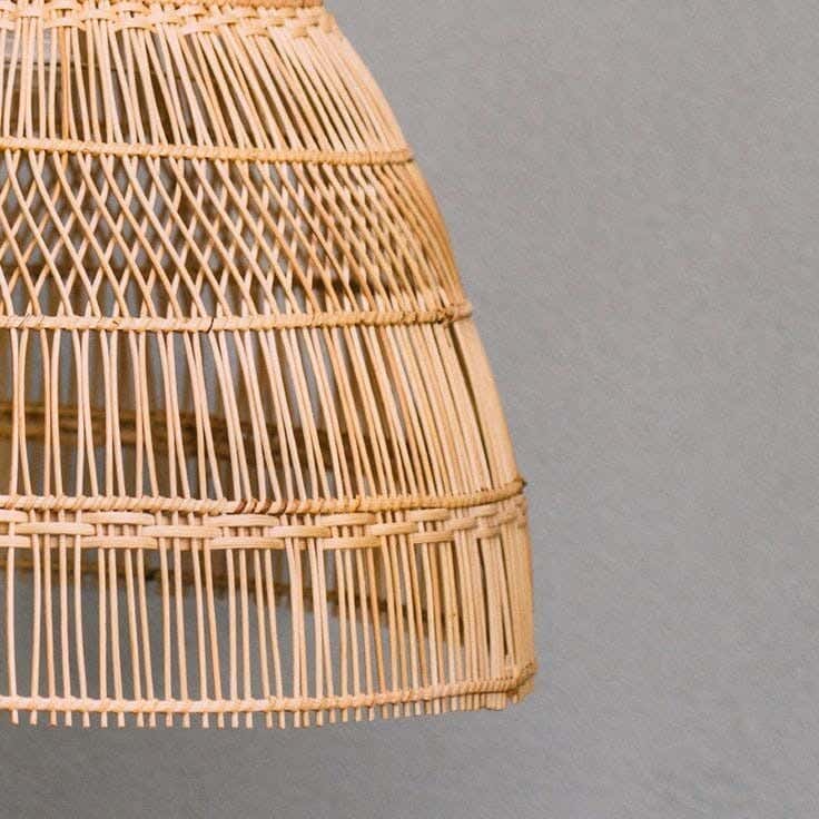 Handmade Natural Bamboo Lampshade, 45X40 Cm - Beige