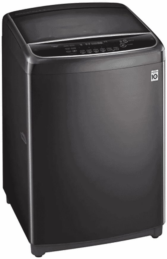LG T1466NEHG2 Top Loading Digital Washing Machine, 14 KG - Black