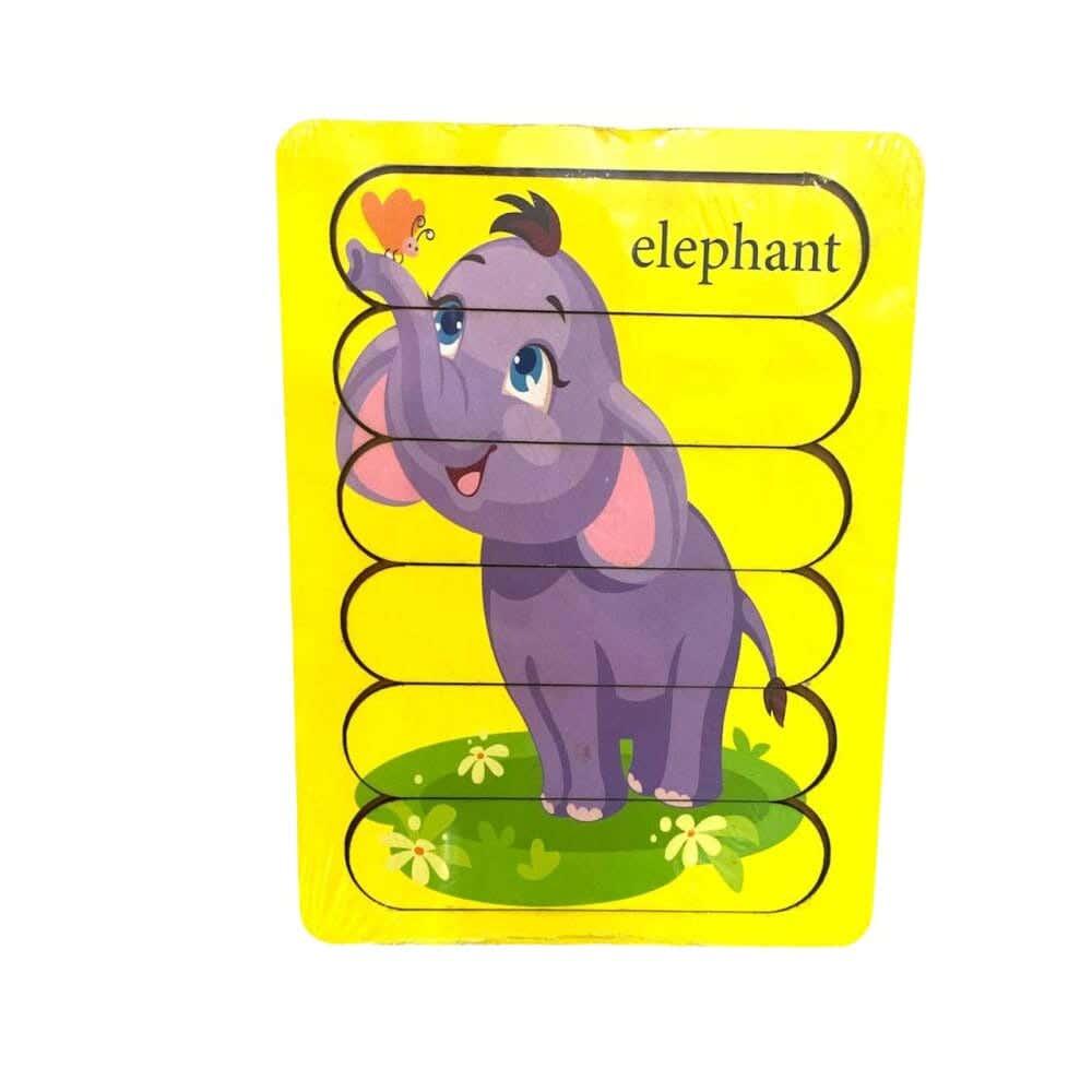Alsafwa R7-3-I Elephant Slide Puzzle - Multicolor