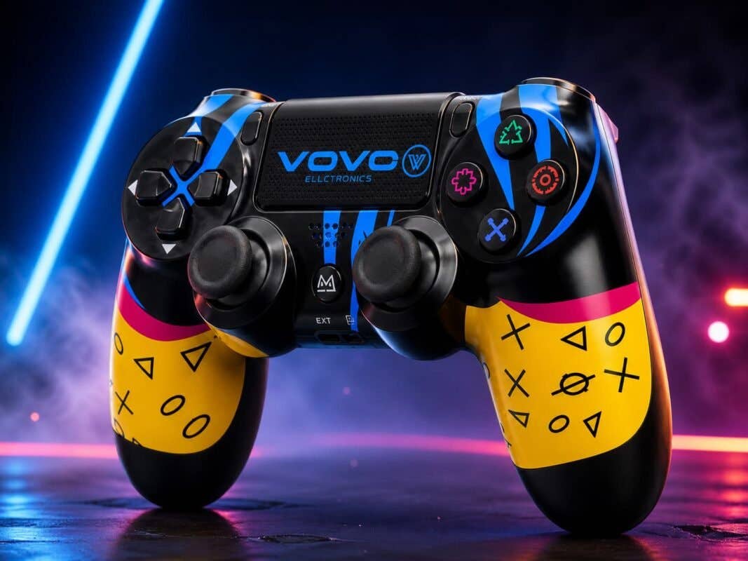 Vovo V-415 Wireless Controller – Modern Graffiti Edition (For Ps4 & Pc)