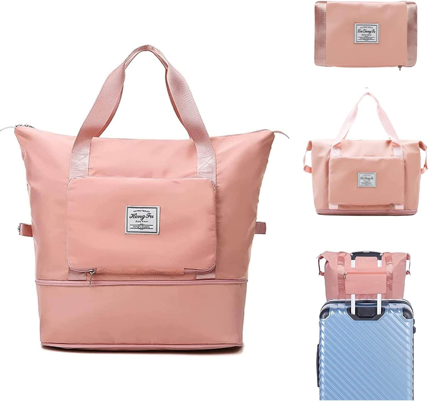 Zeuku Waterproof Travel Duffel Bag - Pink