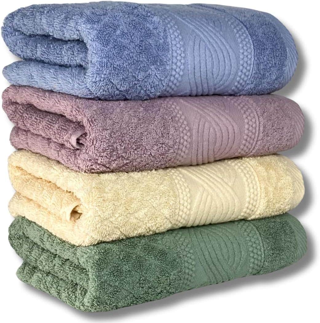 Cotton Towel Set, 4 Pieces, 50x100cm - Multicolor