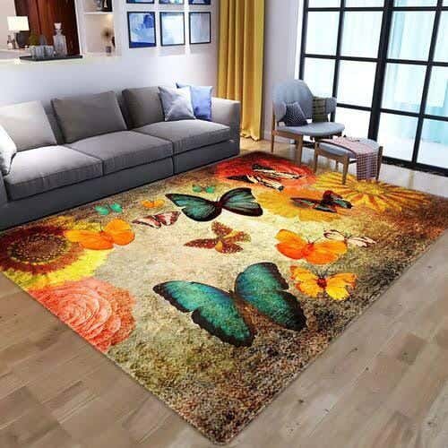 Mat Cover with Anti-slip Dotted Back - 200 × 300 cm - Multicolor