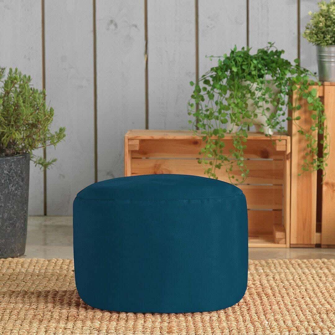 Modern Bean Bag, Sabia Fabric, 50 x 45 x 40 cm - Petrol