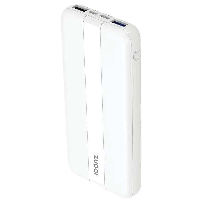 Iconz XPB12PDW Power Bank, 10000mAh, 3 Ports - White