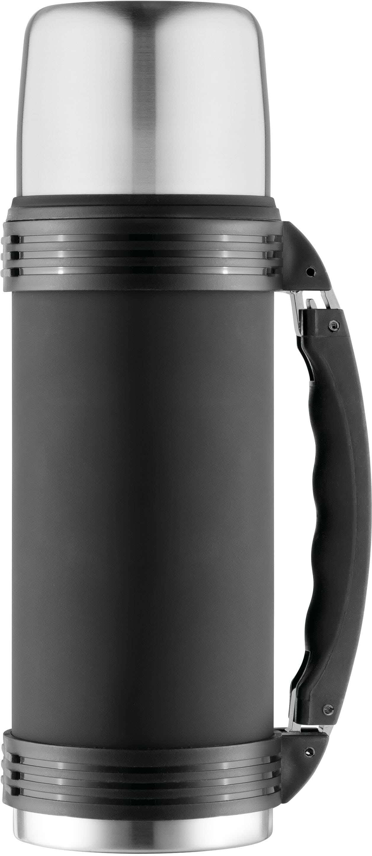 Berghoff Stainless steel Thermos , With Lid, 1 Liter - Black