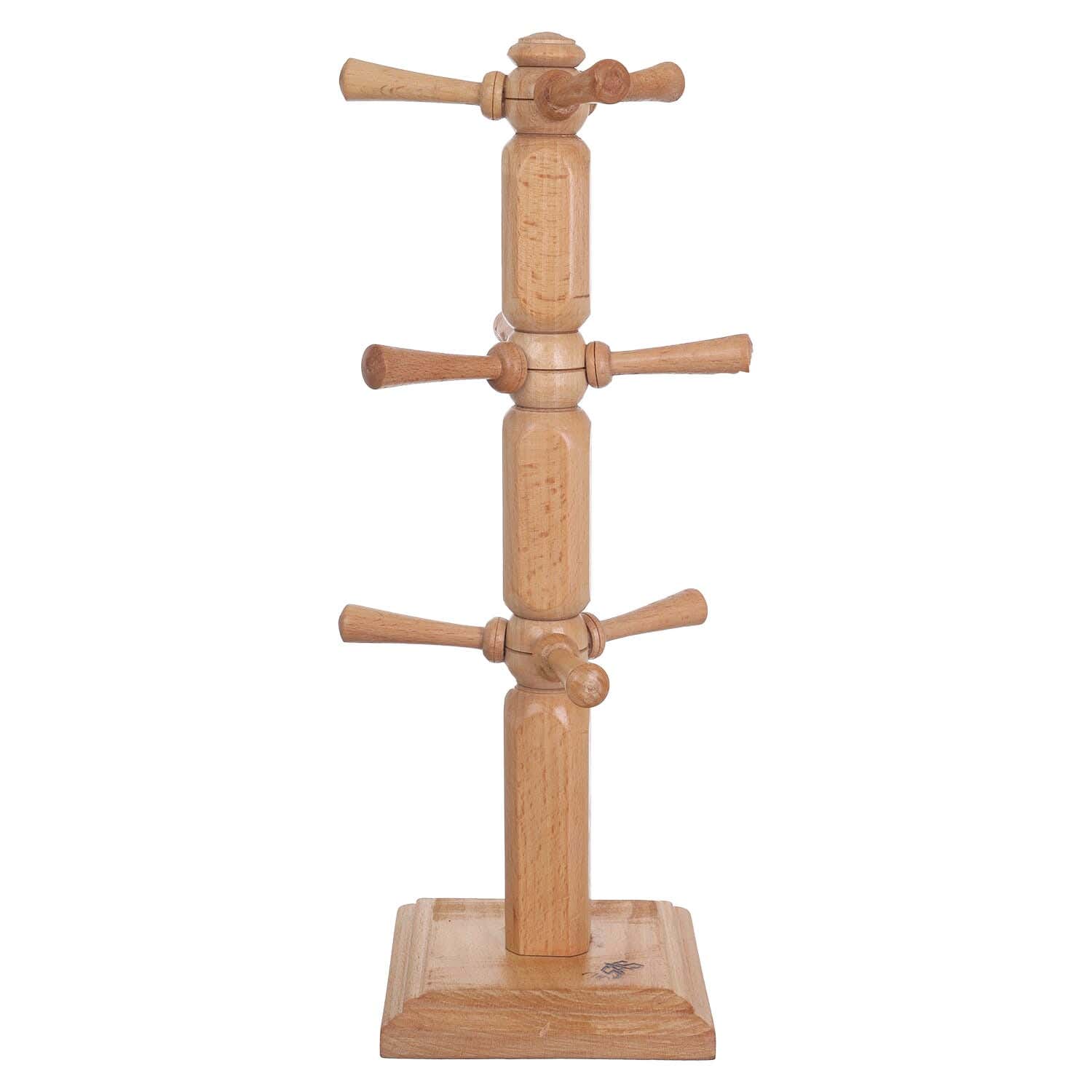 SAS Wood Cup Holder, 9 Holders - Brown