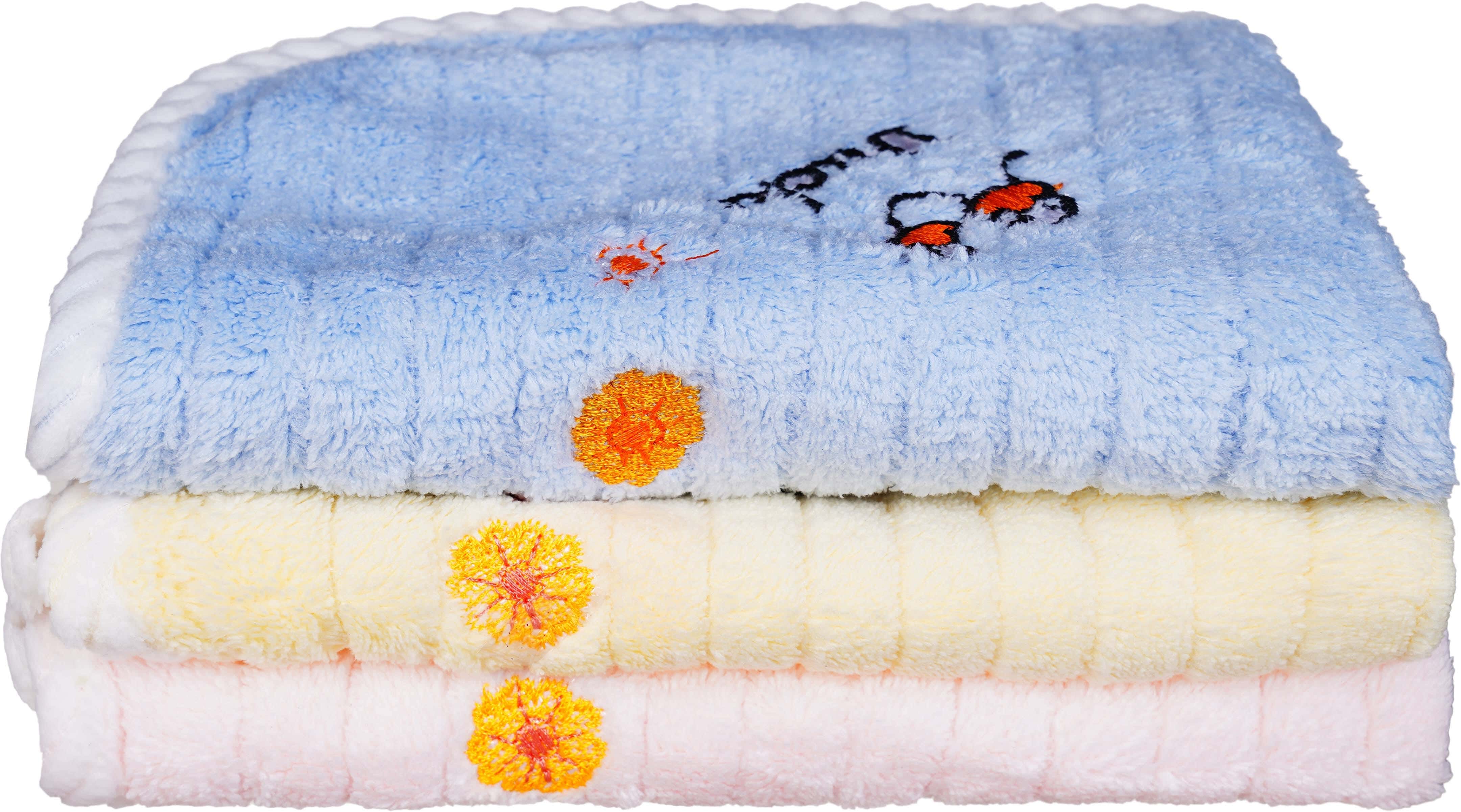 Fabric Towel Set, 3 Pieces, 35×35 Cm - Multicolor