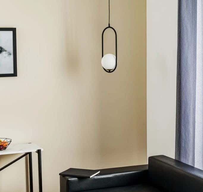 Metal Chandelier Pendant With Rust-Resistant Metal Coating, 15 X 20 X 100 Cm - Black