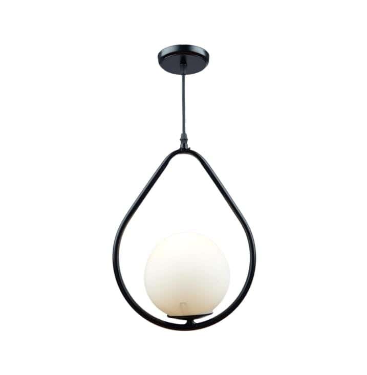 Metal Chandelier Pendant With Rust-Resistant Metal Coating, 15 X 20 X 90 Cm - Black