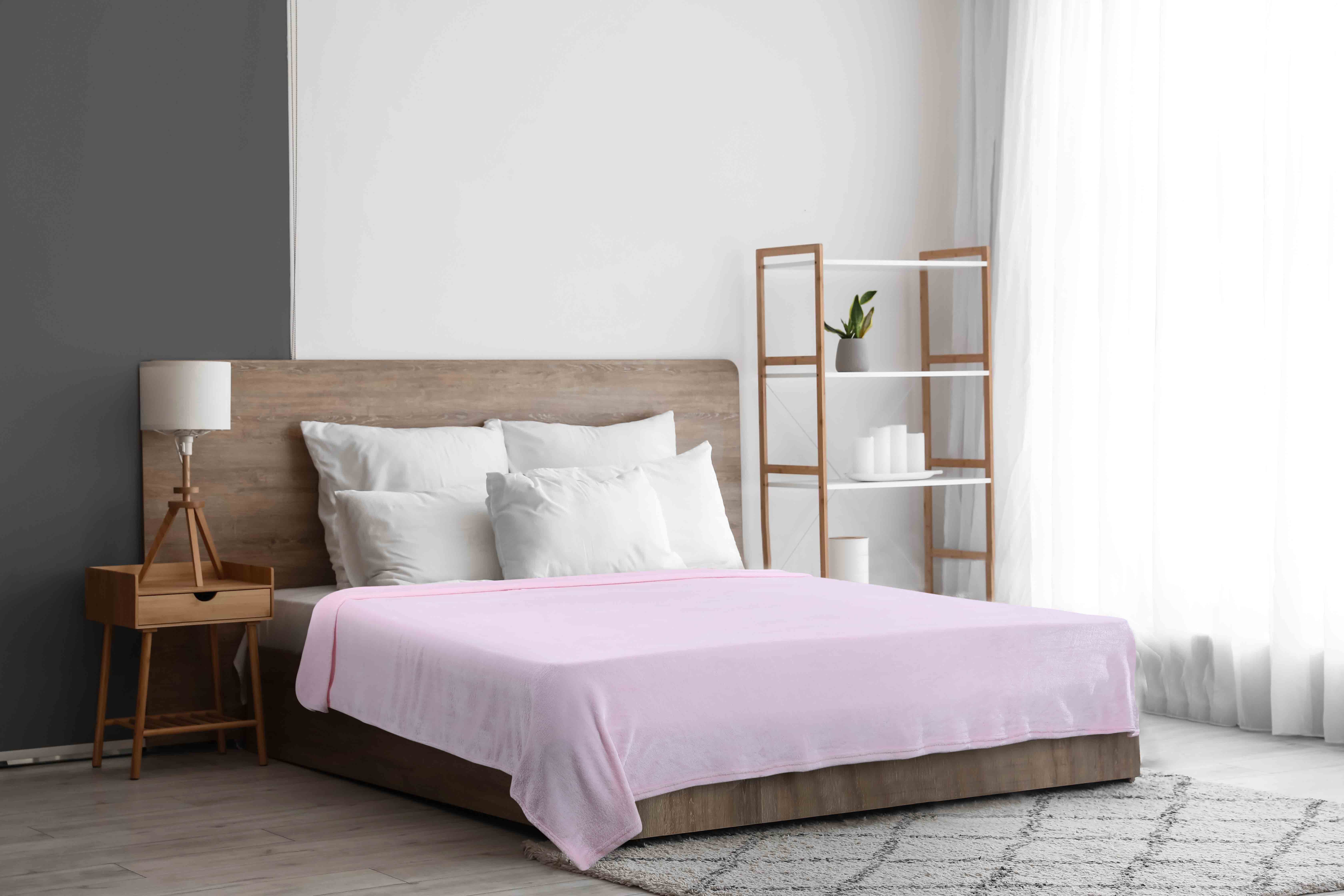 Dream Bed Velvet Bed Heater, 220×240 Cm, Approximately 1700 Grm - Rose