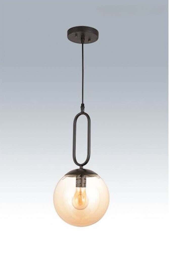 Metal Chandelier Pendant With Rust-Resistant Metal Coating, 15 X 15 X 100 Cm - Black