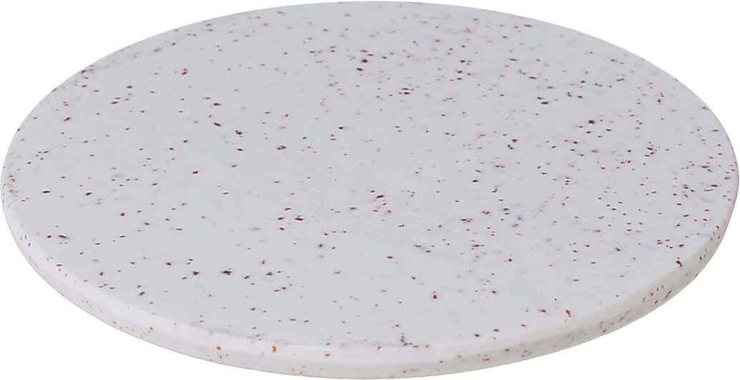 Bright Designs Round Melamine Coasters, 10 cm - White Red