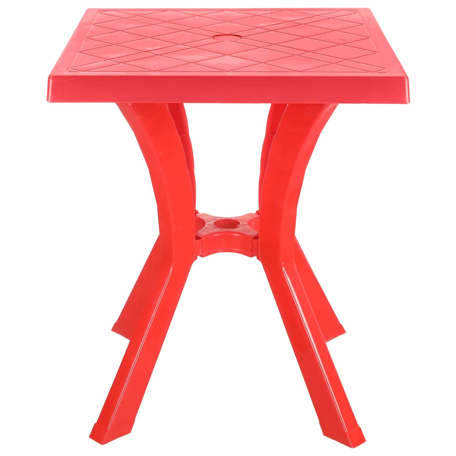 El Helal & Star Plastic Table, 60x60 cm - Red