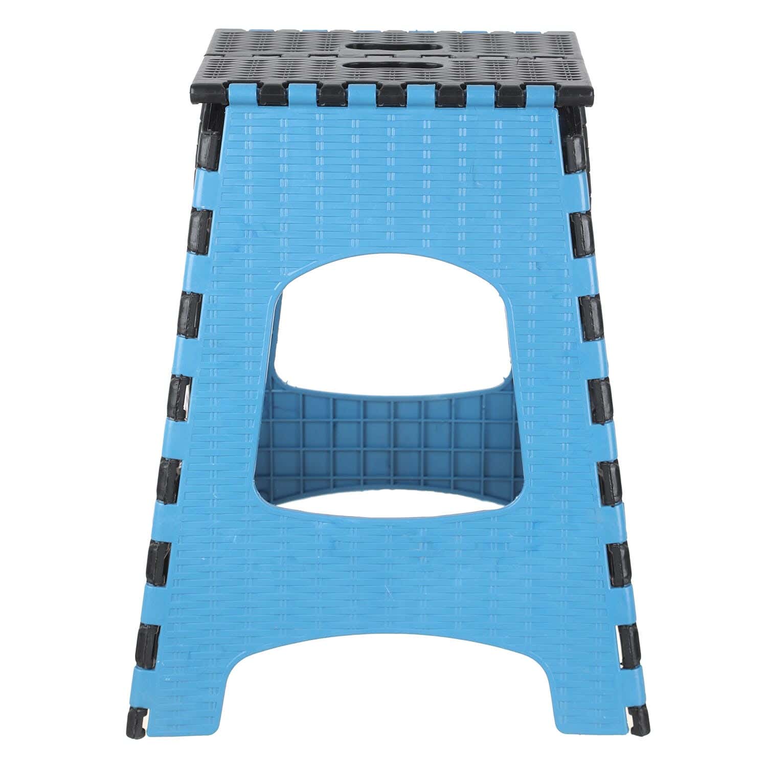 Folding Plastic Chair, 44×27×23 cm - Black Blue