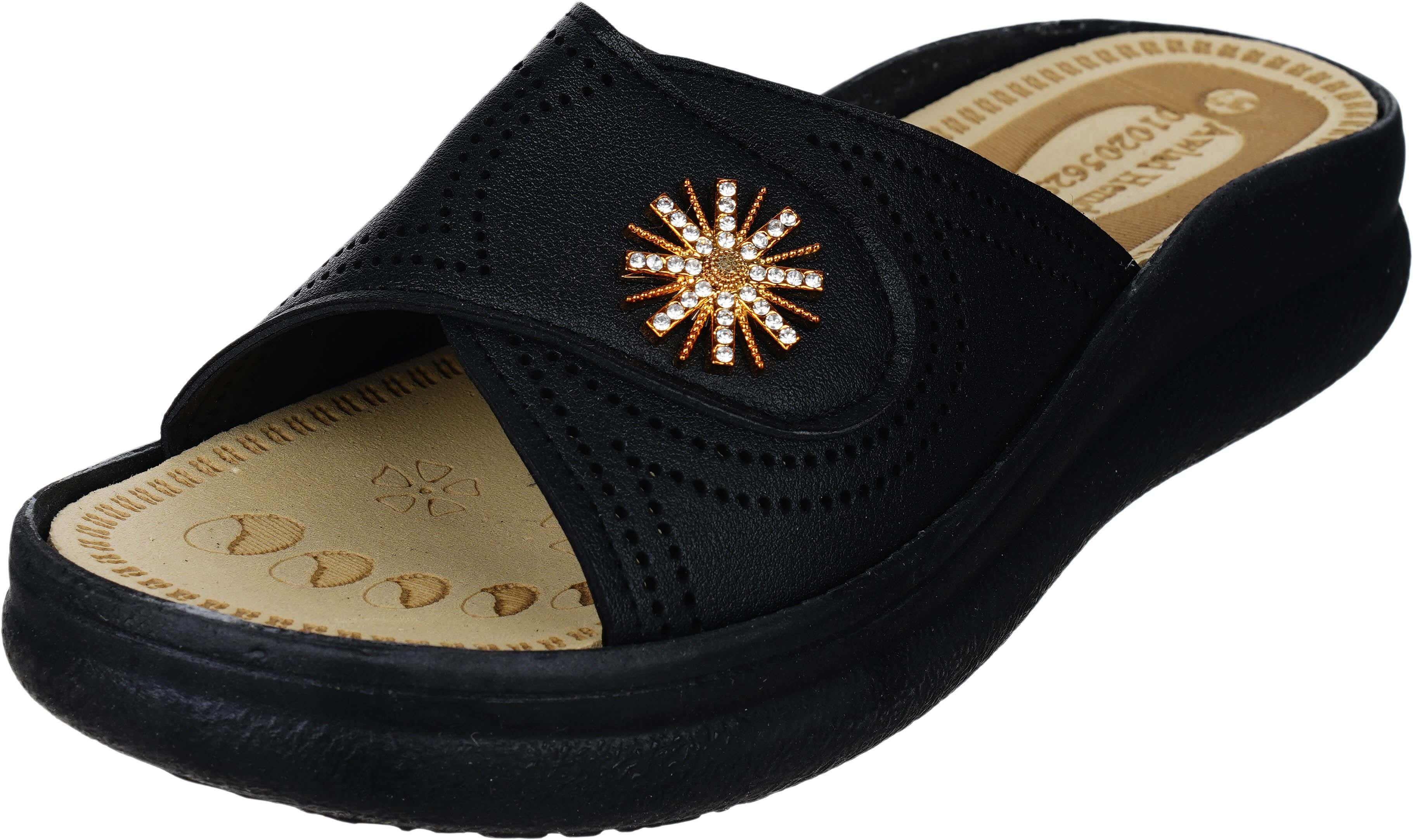 Leather Slide Slippers for Women