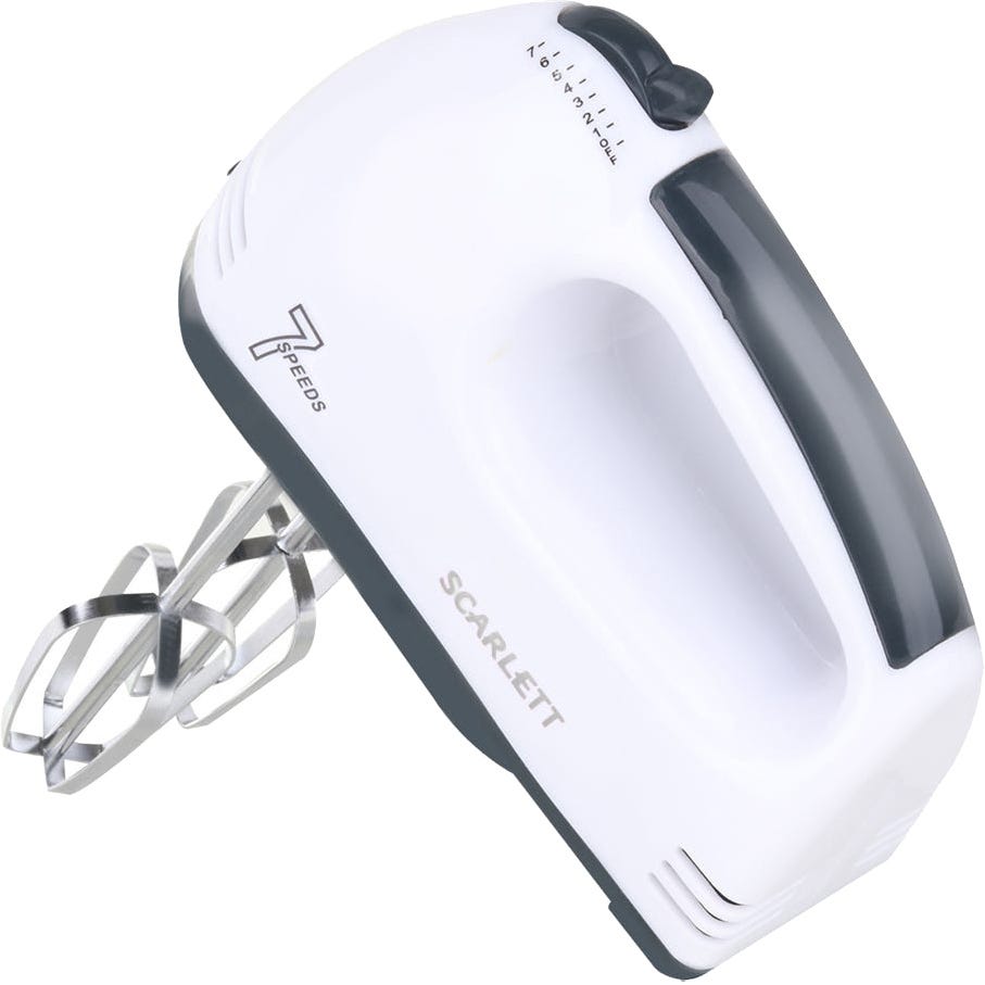 Scarlett Hand Mixer, 100 watt, 7 Speeds, KR-10 - Grey White