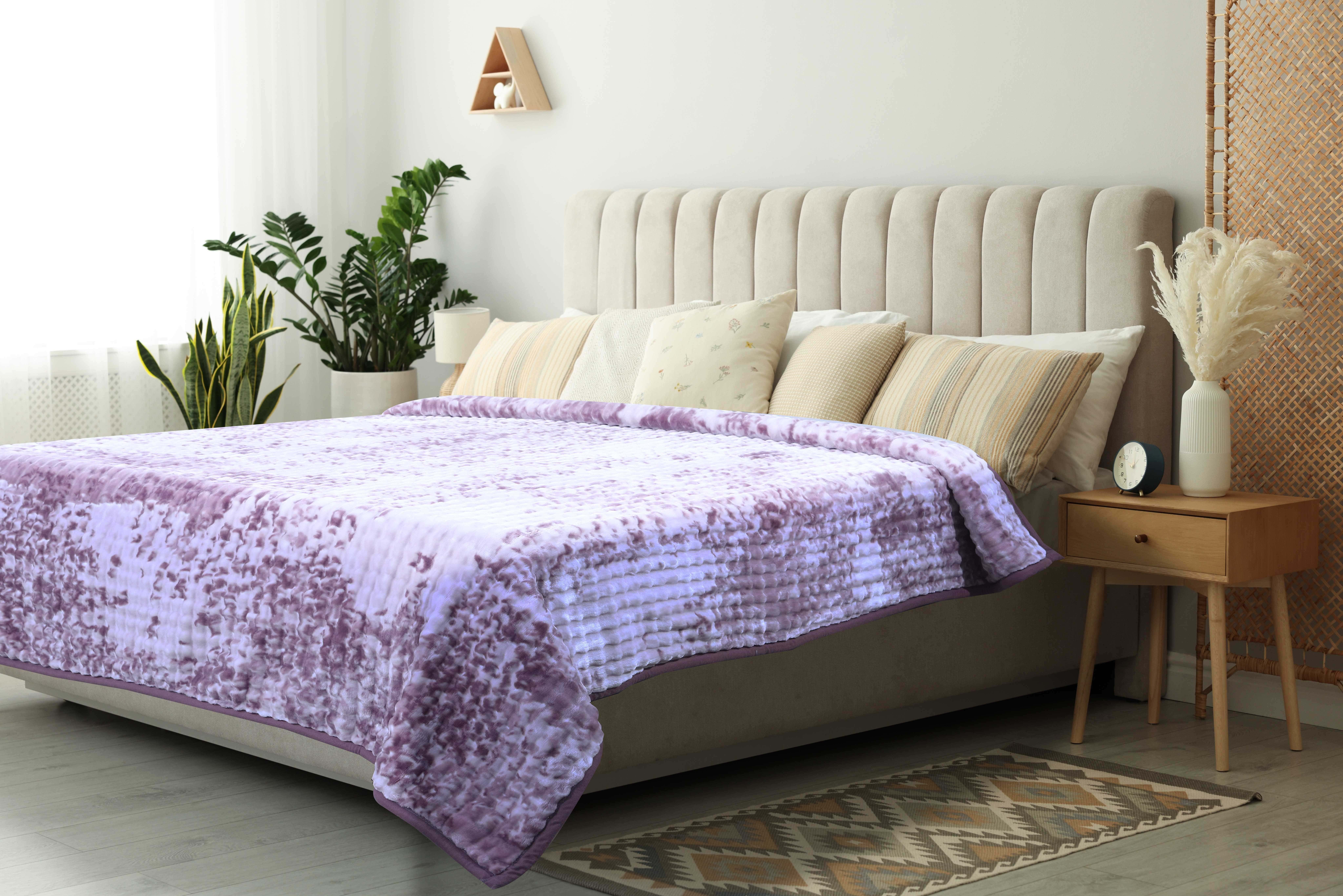 Nana Secret Velvet Two Layer Blanket, 220x240 cm, approximately 8000 g - Mauve