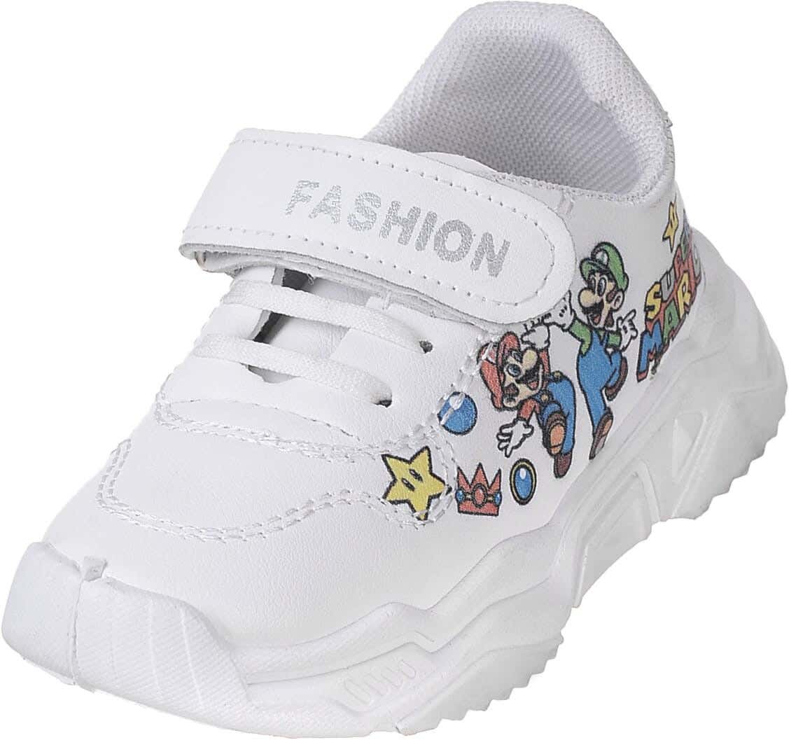 Leather Sneakers for Boys- White