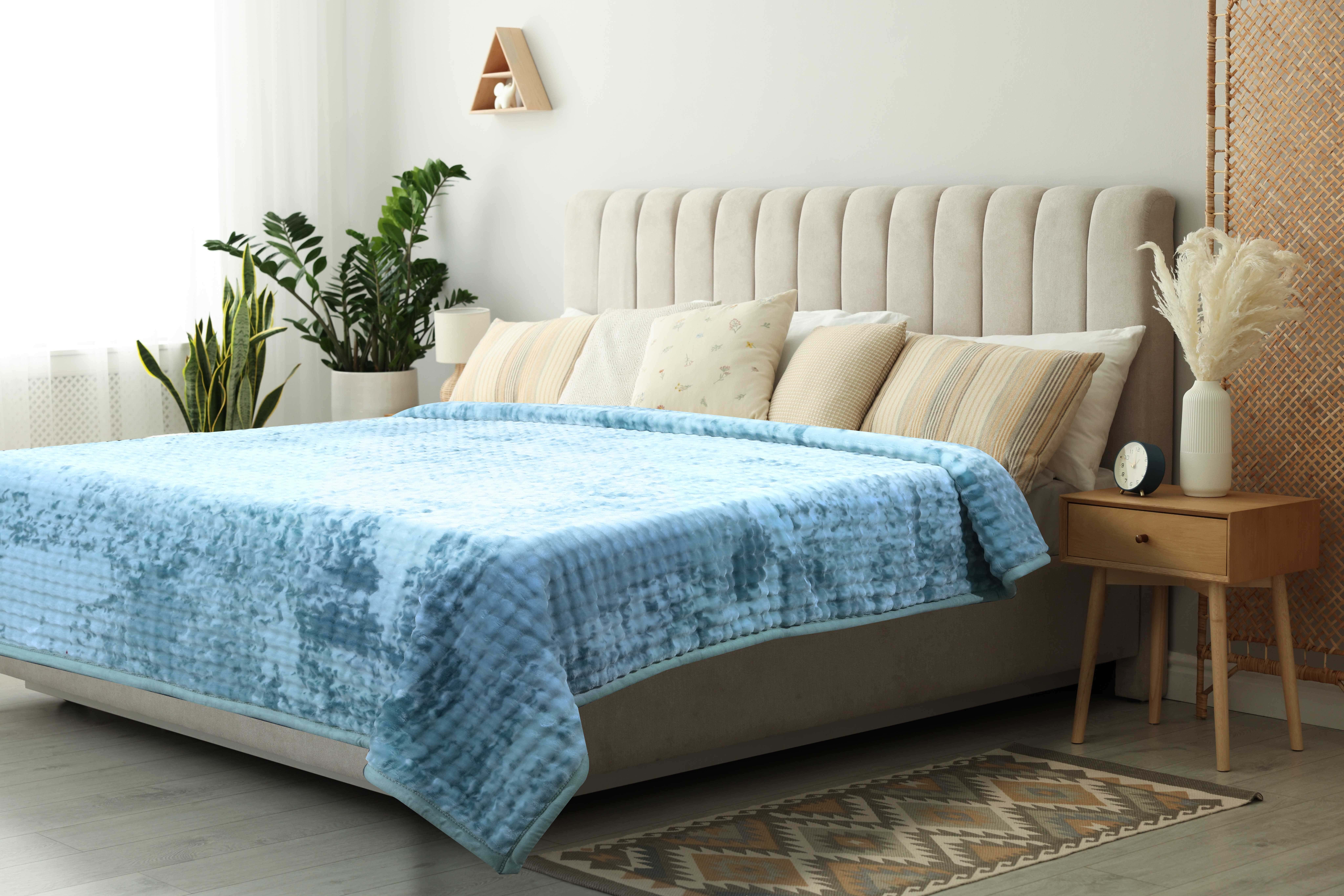 Nana Secret Velvet Two Layer Blanket, 220x240 cm, approximately 8000 g - Turquoise