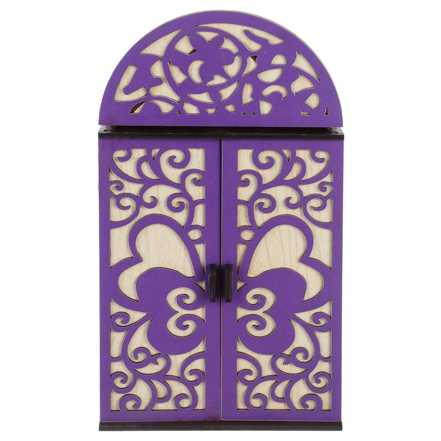 Wood Keys Organizer, 24.5×14.5×4.5 cm - Purple