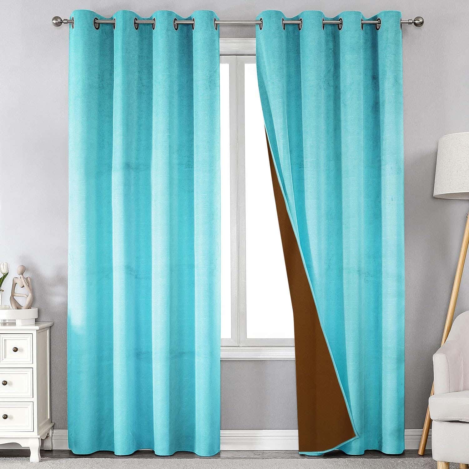 Hariri Velvet Curtain with Rings, 265×135 cm, Approximately 1330 grm ( 1 piece )