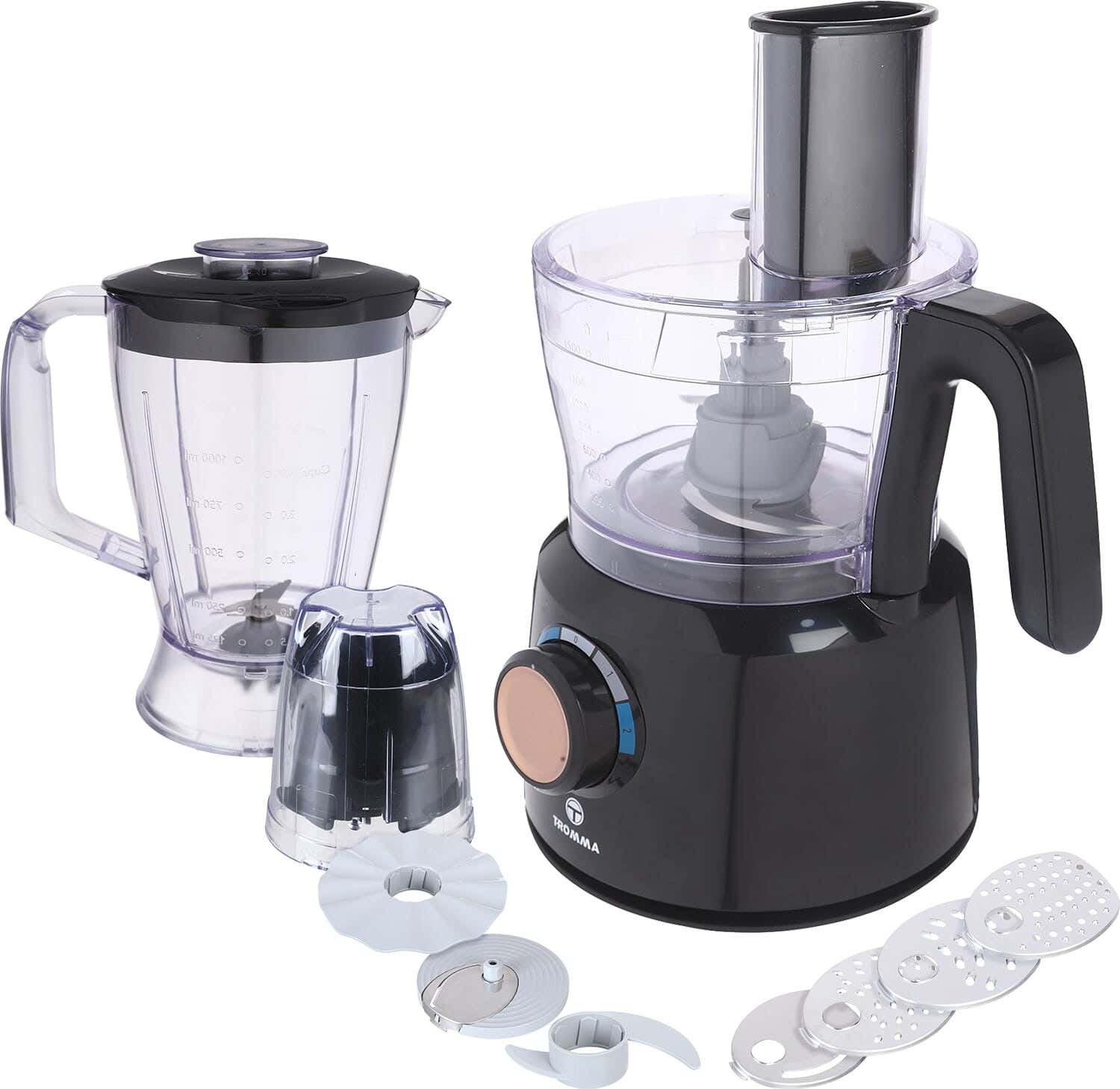 Tromma TR 334B/CO Food Processor, 1000 Watt, 40 Functions - Black