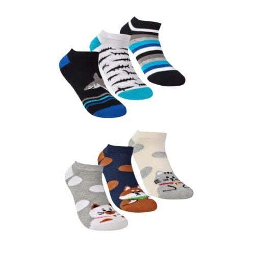 Baby Socks Set, 6 Pieces, Size 3-4 Years, Cotton - Multicolor