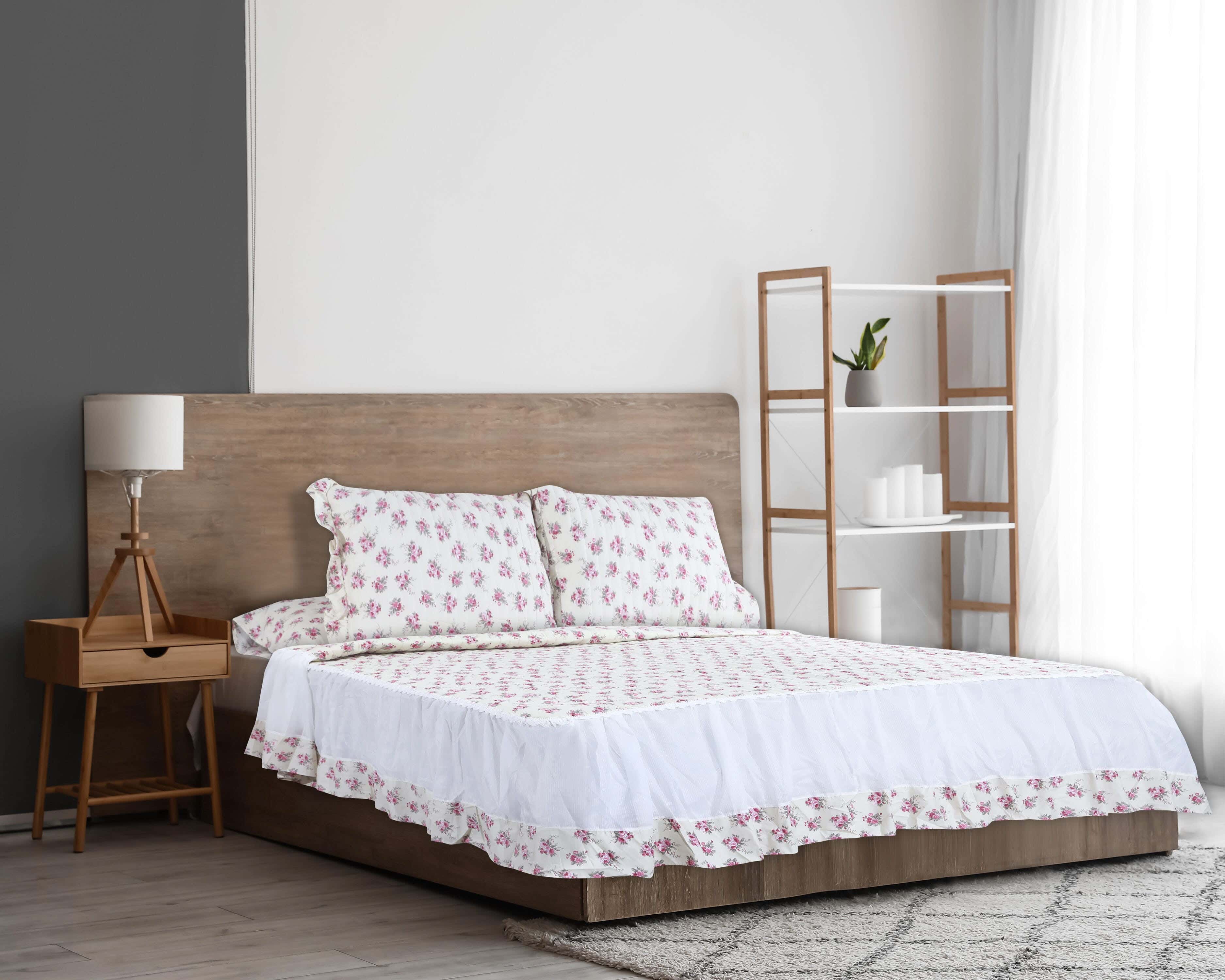 Salma Cotton Comforters Set, 4 Pieces, 240X260 cm, Approx 3200 Gm - Beige Cashmere