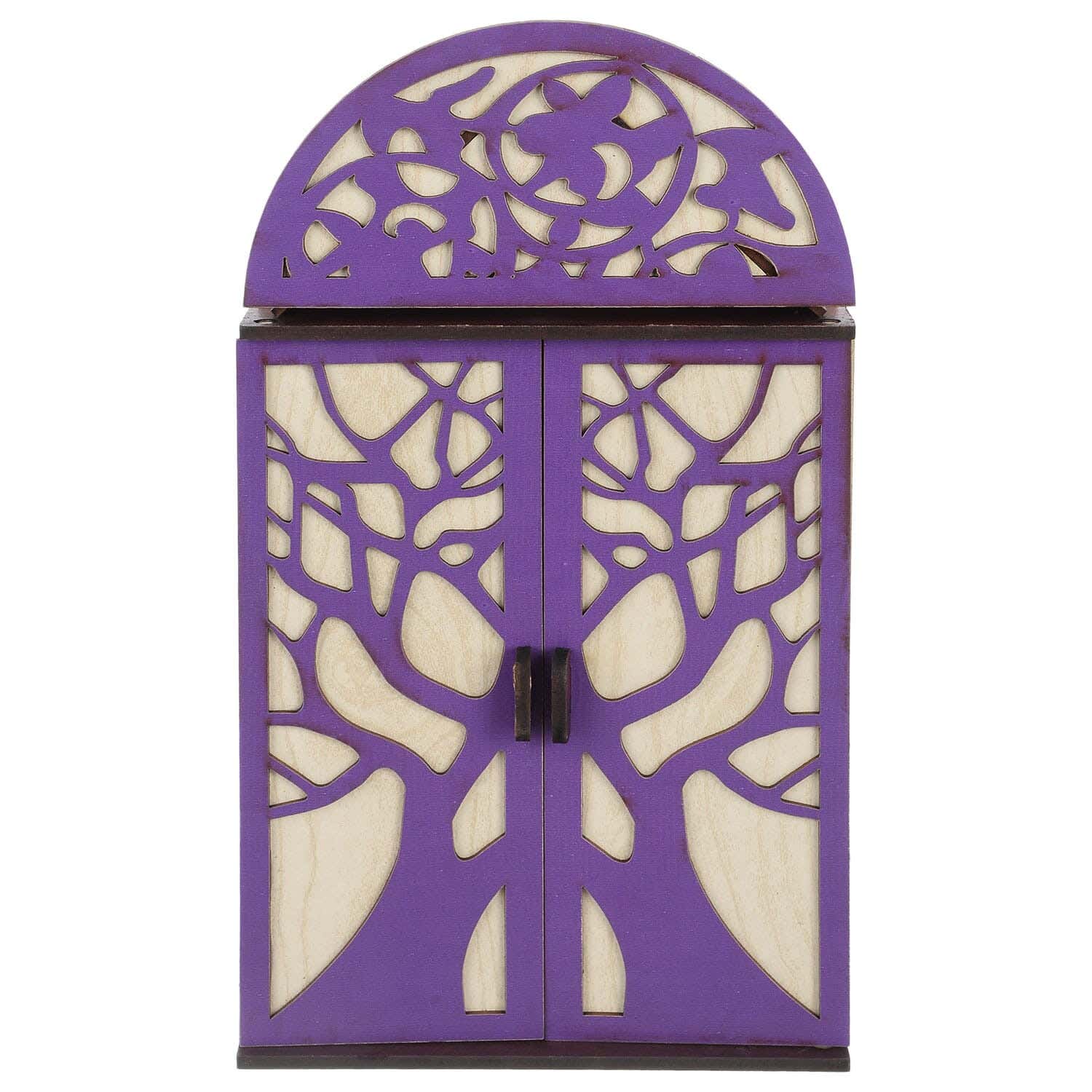 Wood Keys Organizer, 24.5×14.5×4.5 cm - Purple
