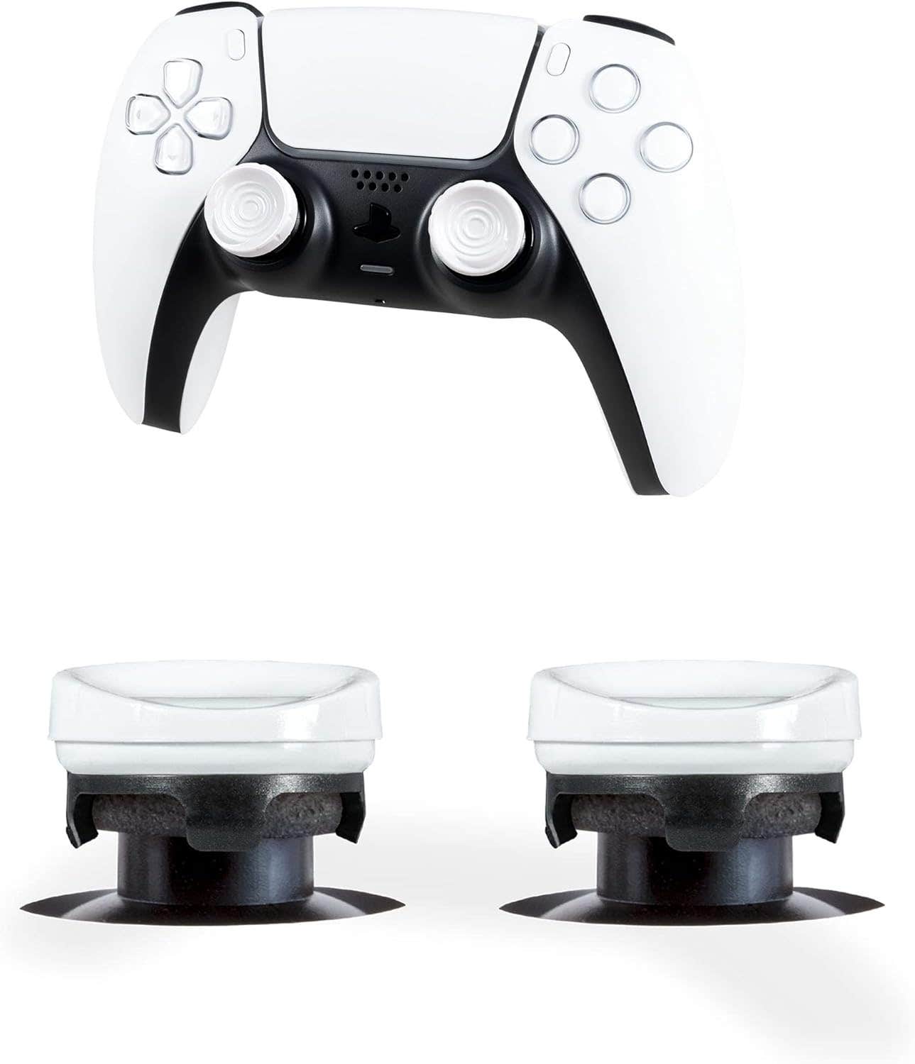 Azonee Silicone Controller Thumb Grips Caps for PlayStation 4, PlayStation 5, 2 Pieces - White