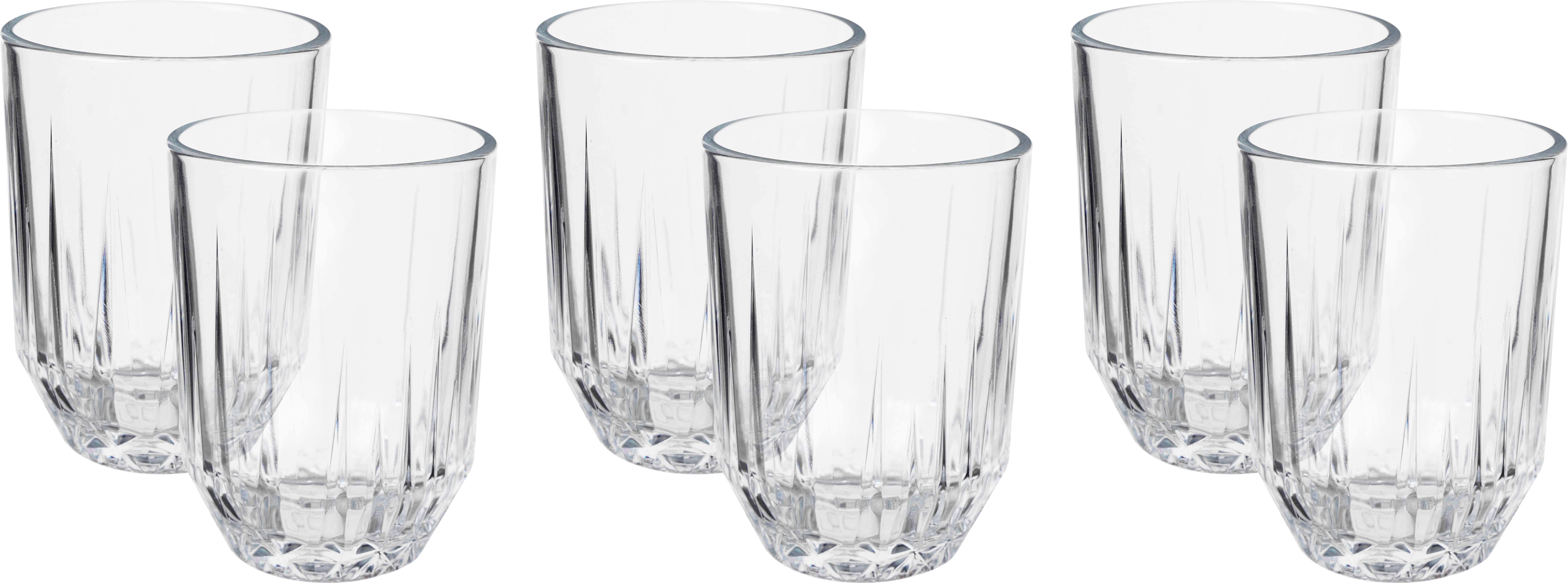 Pasabahce Glass Cup Set, 6 Pieces, 250 ml - Clear