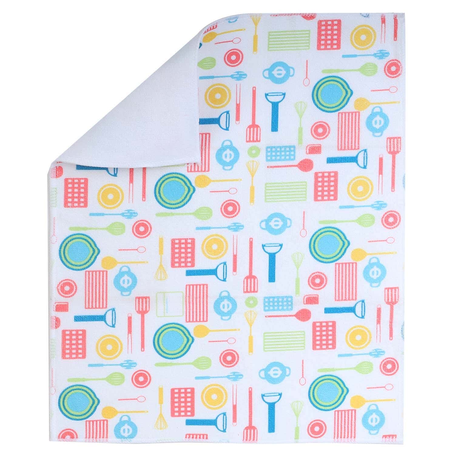 Microfiber kitchen towel, 37×47 cm - White