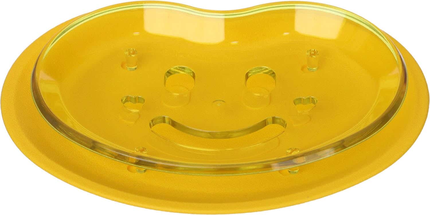 Max Plast Soap Dish, Smile Shape, 13×10 cm - Yellow