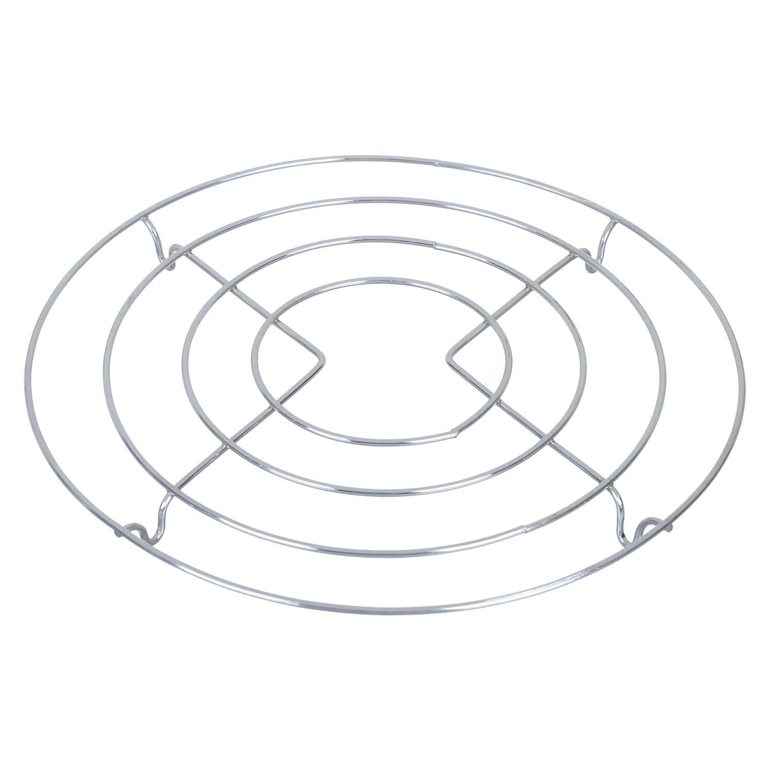 Round stainless steel Coaster, 20 cm - silver