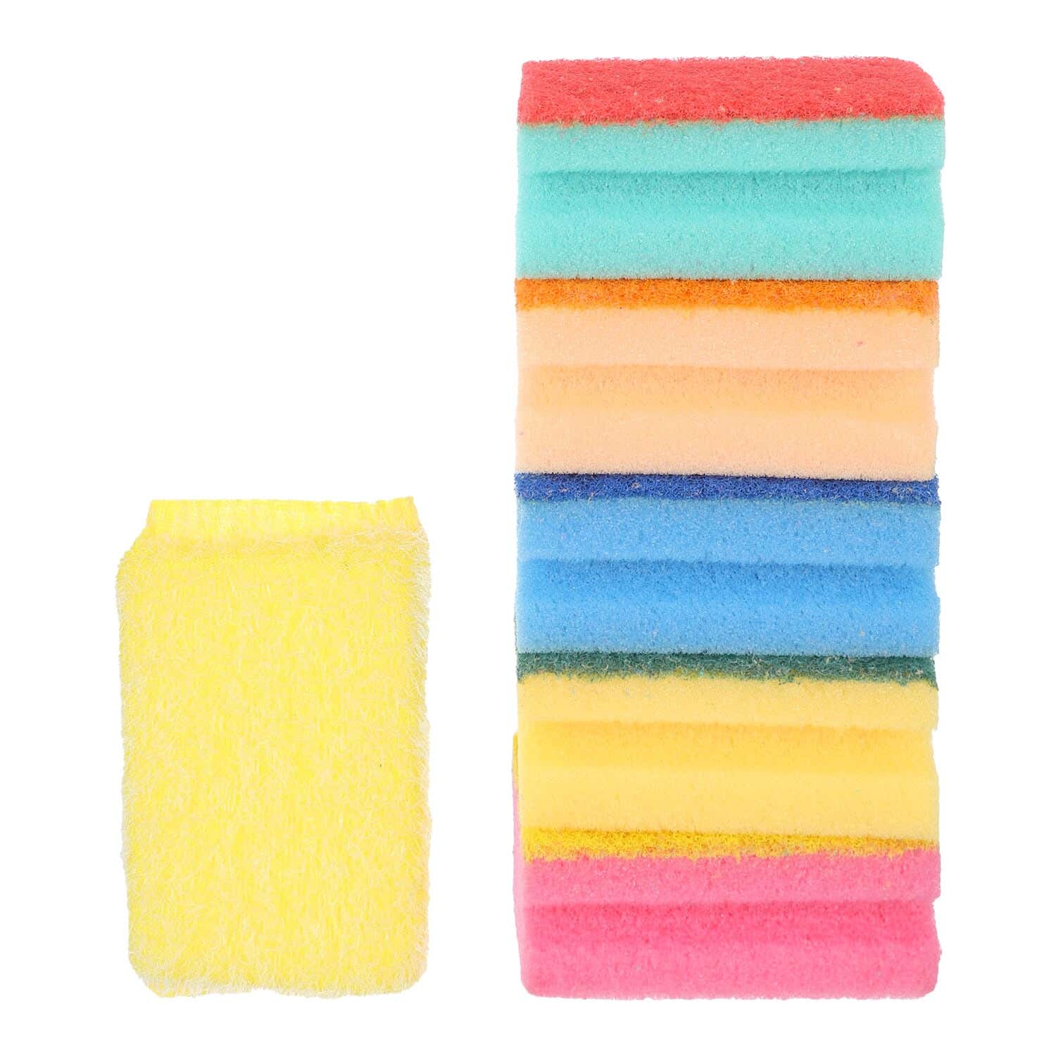 Dish Cleaning Sponge Set, 6 Pieces - Multicolor