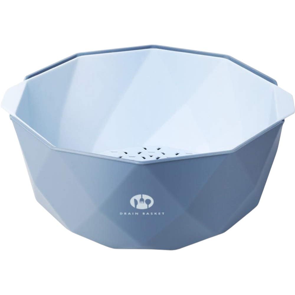 Plastic Vegetables And Fruits Dish Drainer , Large - Light Blue