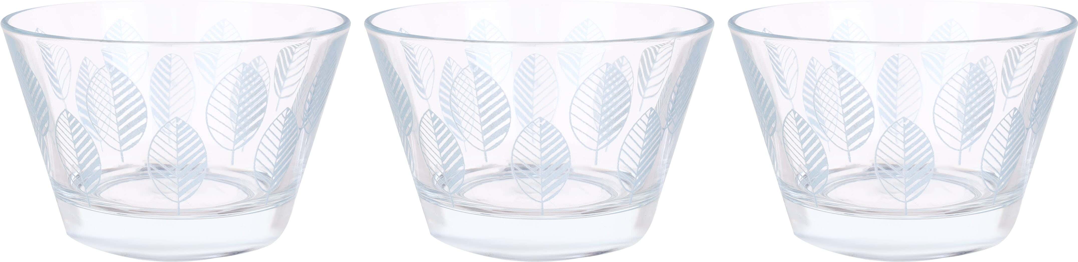 Dimlaj Glass Bowl Set, 3 Pieces, 120 ml - Clear