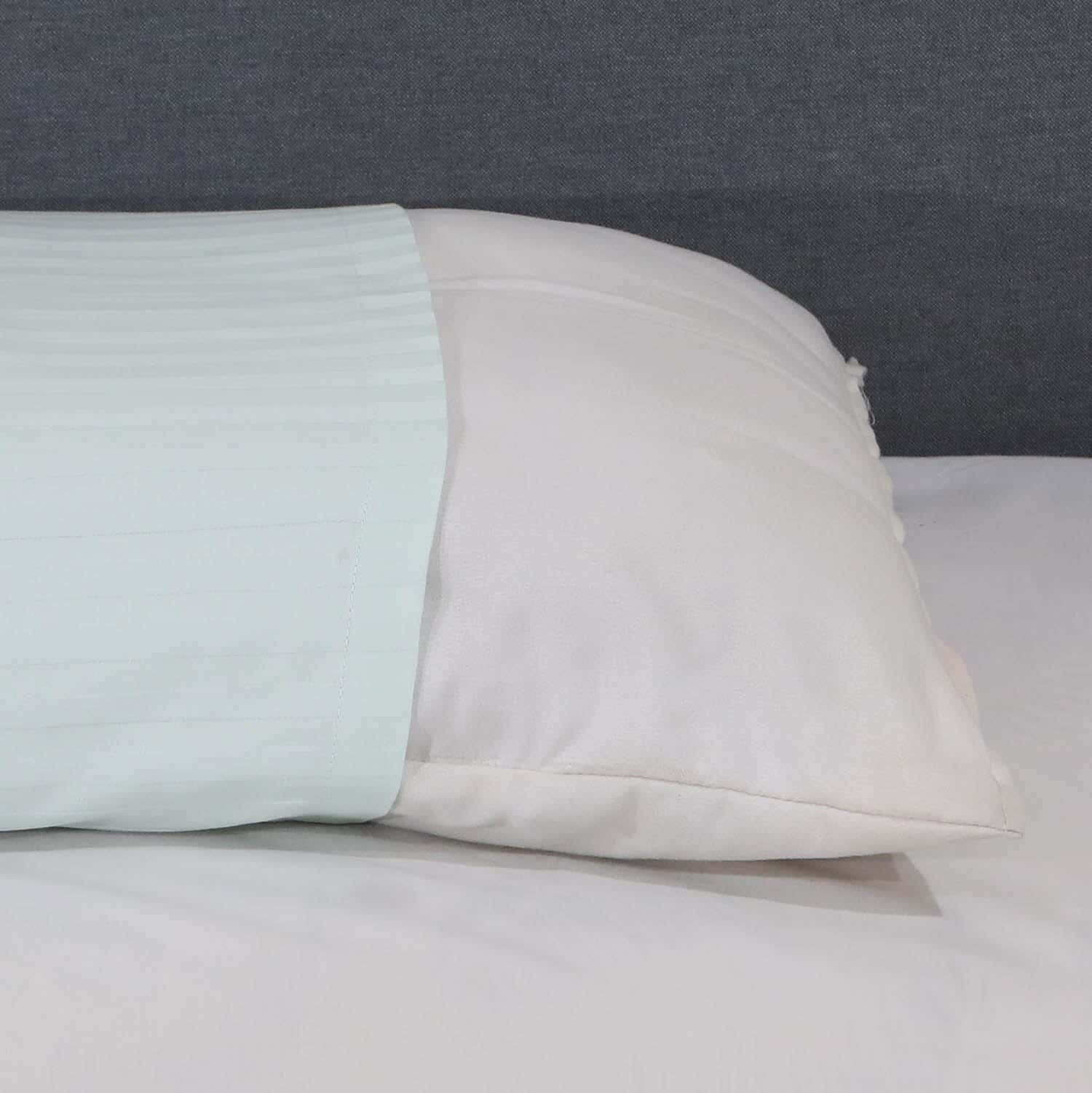Mehalla Cotton Bed Pillowcase, 45X120 cm - Light Green