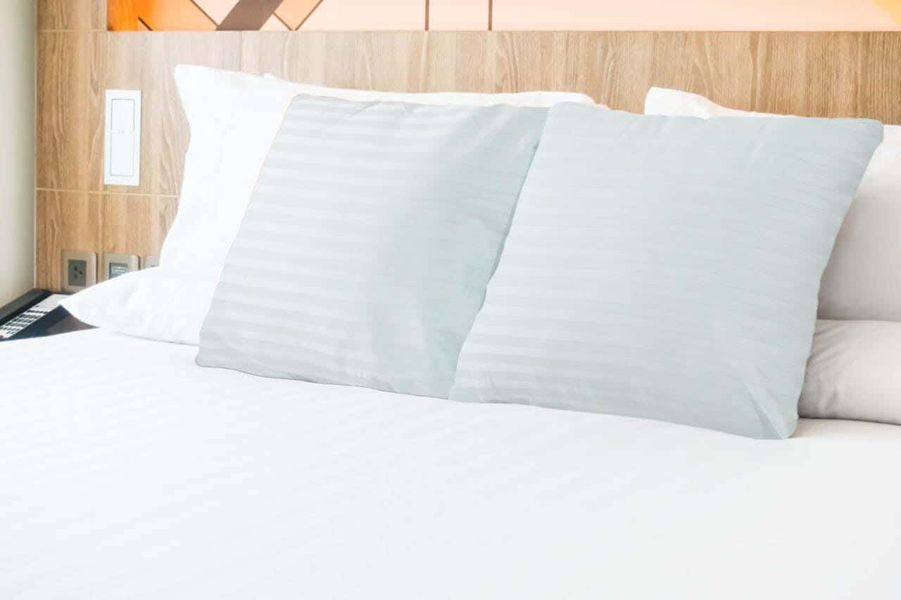 Mehalla Cotton Bed Pillowcase Set, Two Pieces, 50×70 cm - Light Green