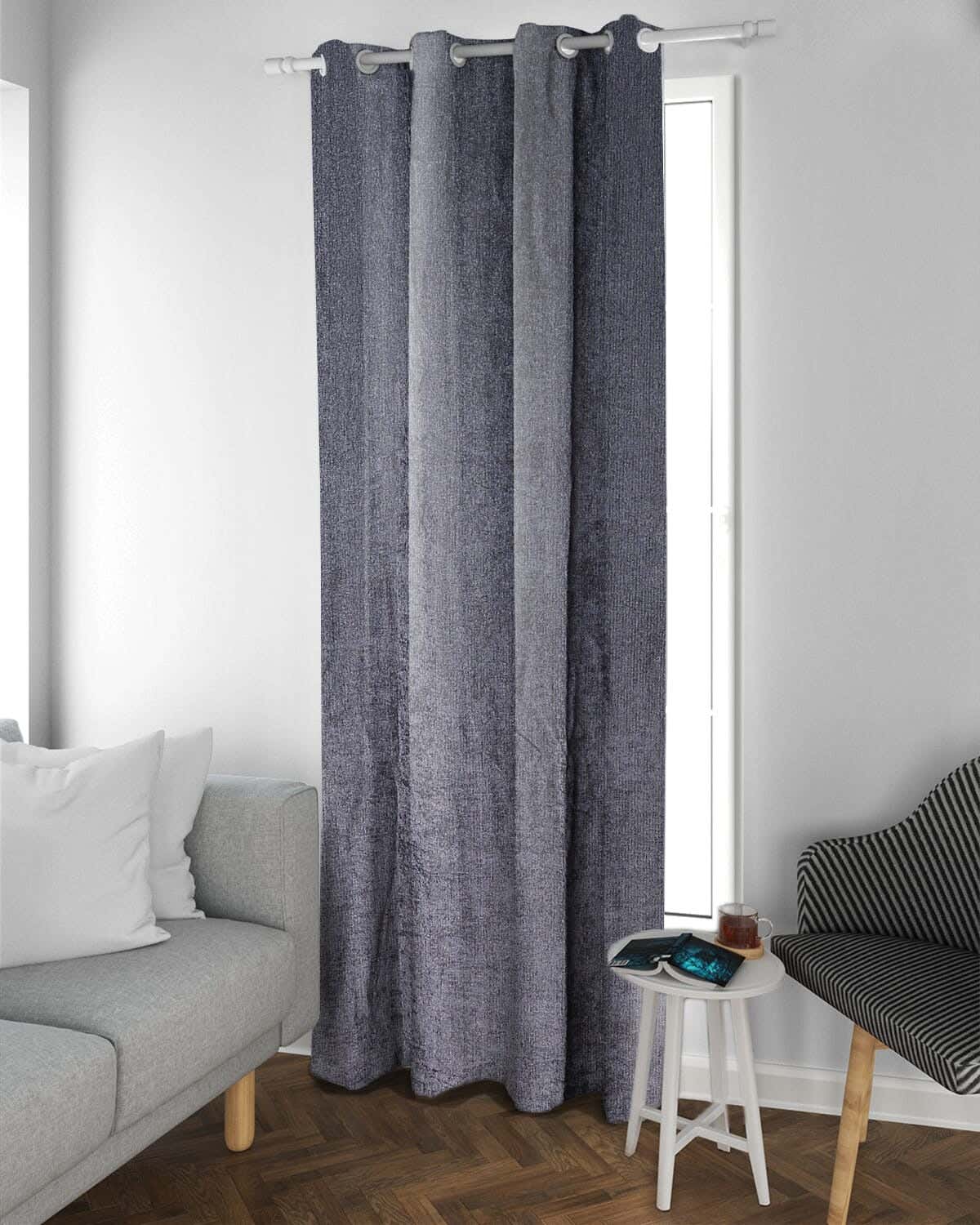 Chenille curtain with grommets, 135 x 250 cm