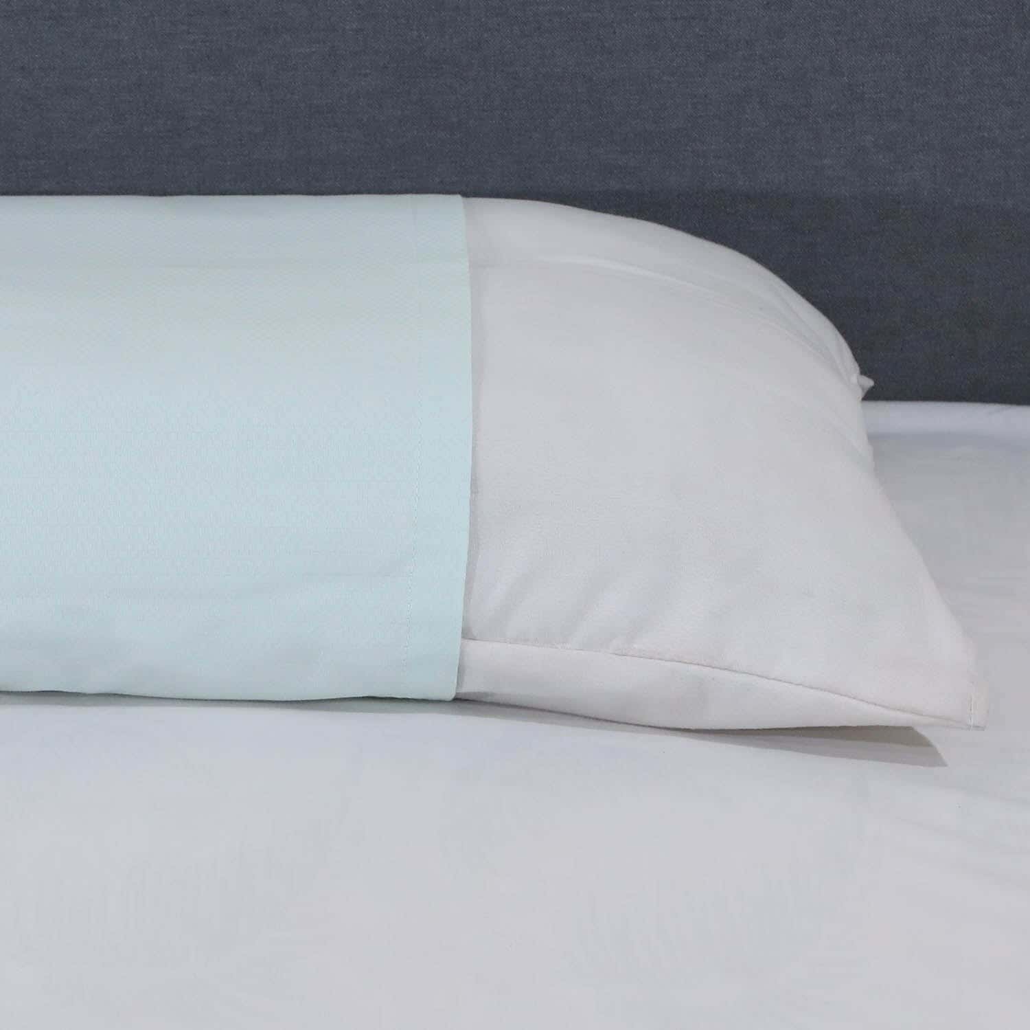 Mehalla Cotton Bed Pillowcase, 45X120 cm - Light Green