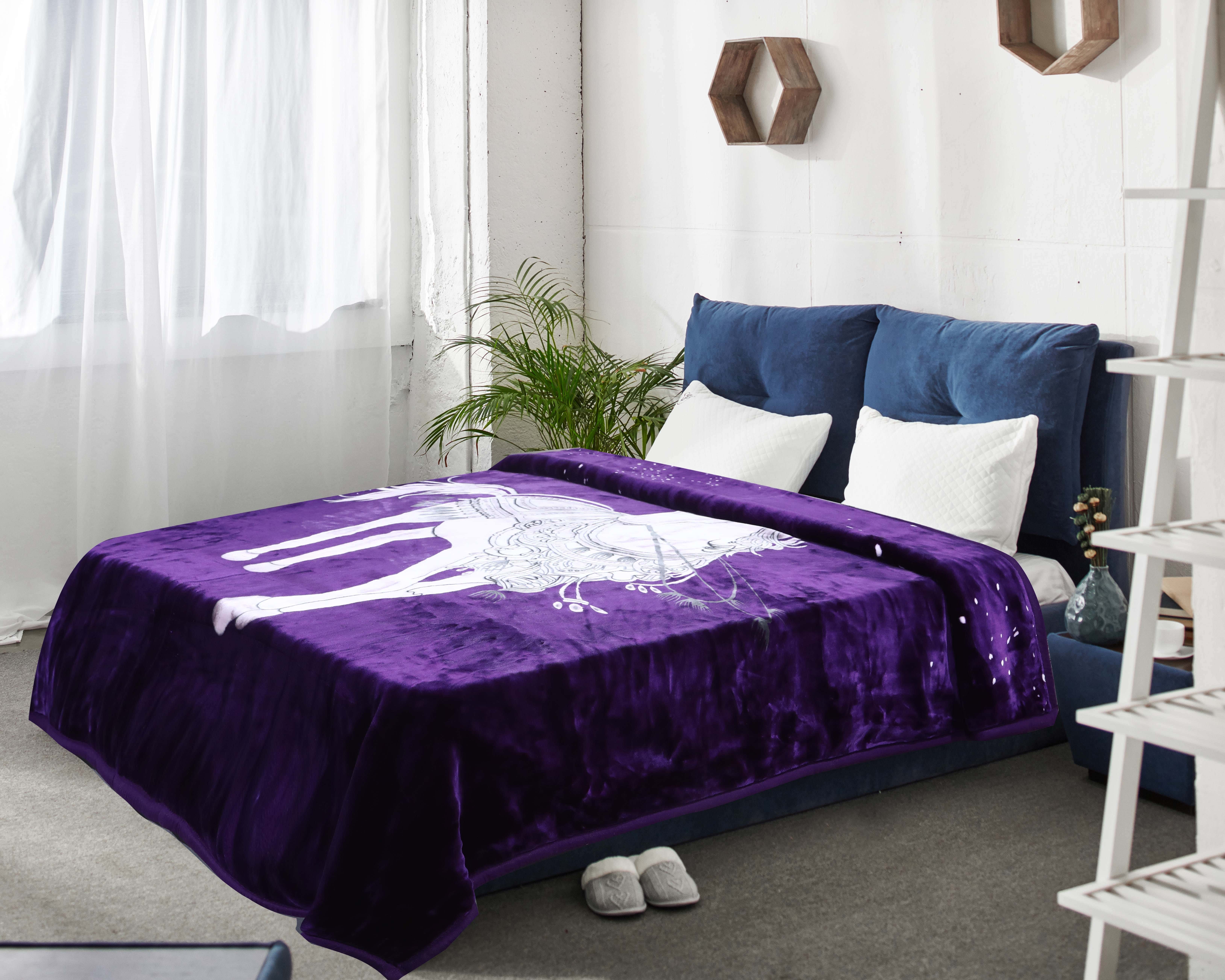 Nana Secret Velvet Blanket, 220×240 cm, 8 Kg - Purple