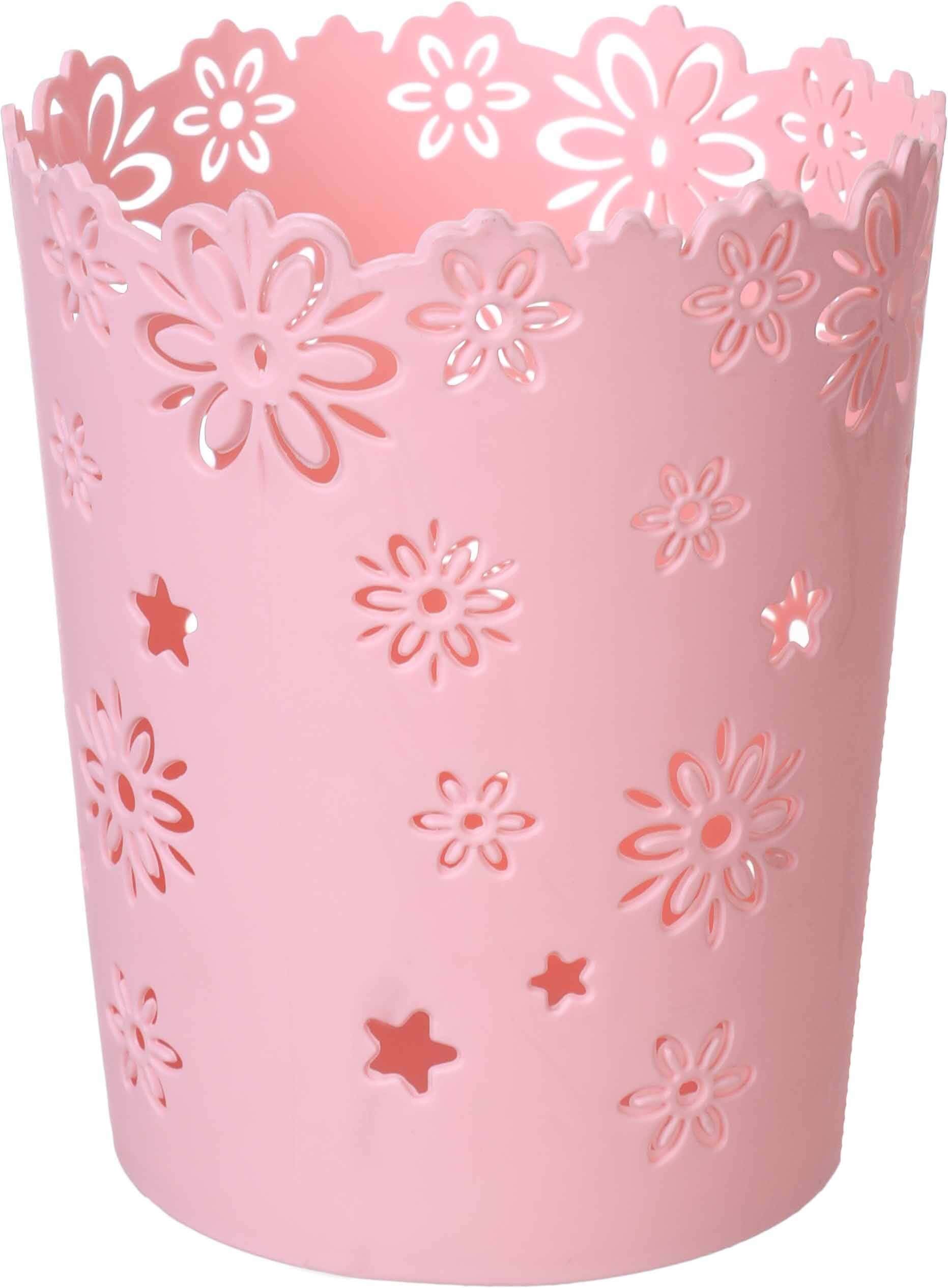 Plastic Decorative Basket, 11.5×10 cm - Rose