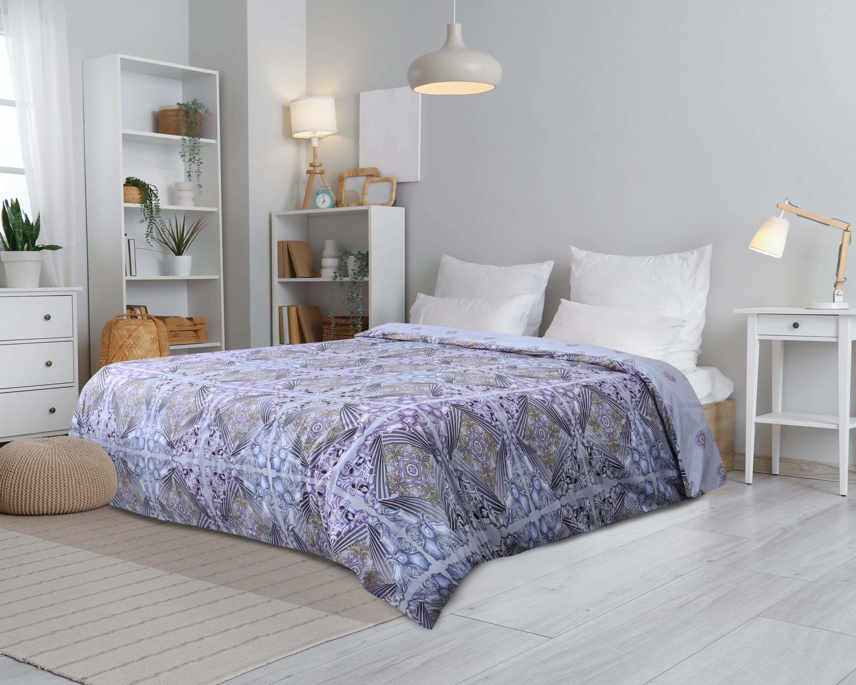 Forbed Cotton Quilt Cover, 240×240 cm, 1500 gm - Multicolor