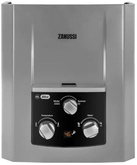 Zanussi ZYG06313SL Gas Water Heater, 6 Liter, Digital Screen - Silver